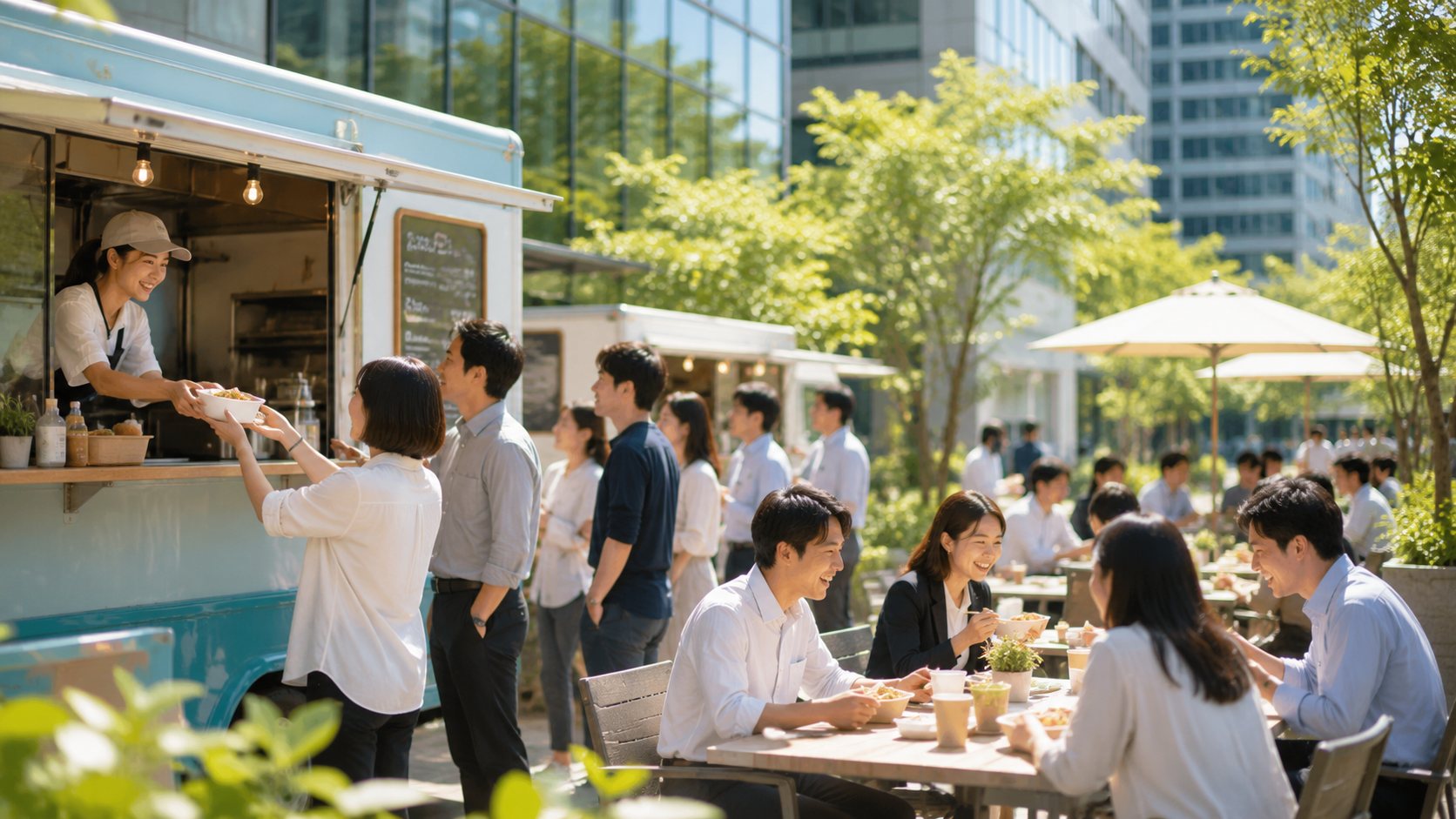 オフィス街でのランチ出店